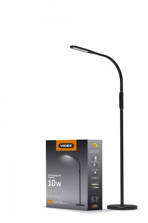 Купить недорого Торшер LED напольный чёрный Videx VL-TF0701B 10W 3000-5500K 220V (25047) ☎ (066) 882 49 97 ✓ лучшие цены ✓ бесплатная доставка по Украине ✓ отзывы и фото ✓ точка выдачи в Киеве 