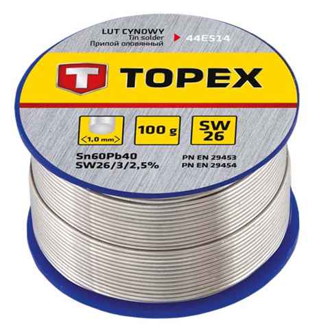Купить Припiй TOPEX олов'яний 60%Sn, дрiт  ☎ (067) 440 53 73 ✓ лучшие цены ✓ постоянные акции и скидки ✓ отзывы ✓ точка выдачи в Киеве
