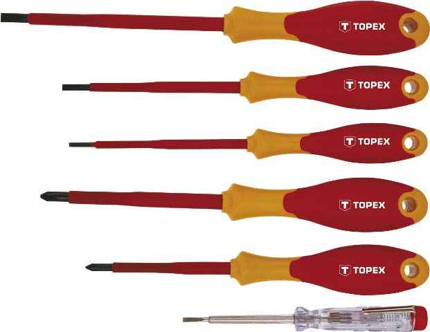 Купить Отвертки TOPEX 1000 В, набiр 6 шт., ☎ (067) 440 53 73 ✓ лучшие цены ✓ постоянные акции и скидки ✓ отзывы ✓ точка выдачи в Киеве