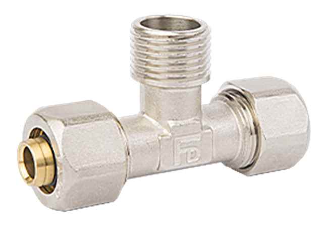 Тройник обжимной с переходом на наружную резьбу COMPRESS 16х1/2"х16 PN25 Fado RFT21 недорого ☎ (066) 882 49 97 ✓ лучшие цены ✓ бесплатная доставка по Украине ✓ отзывы и фото